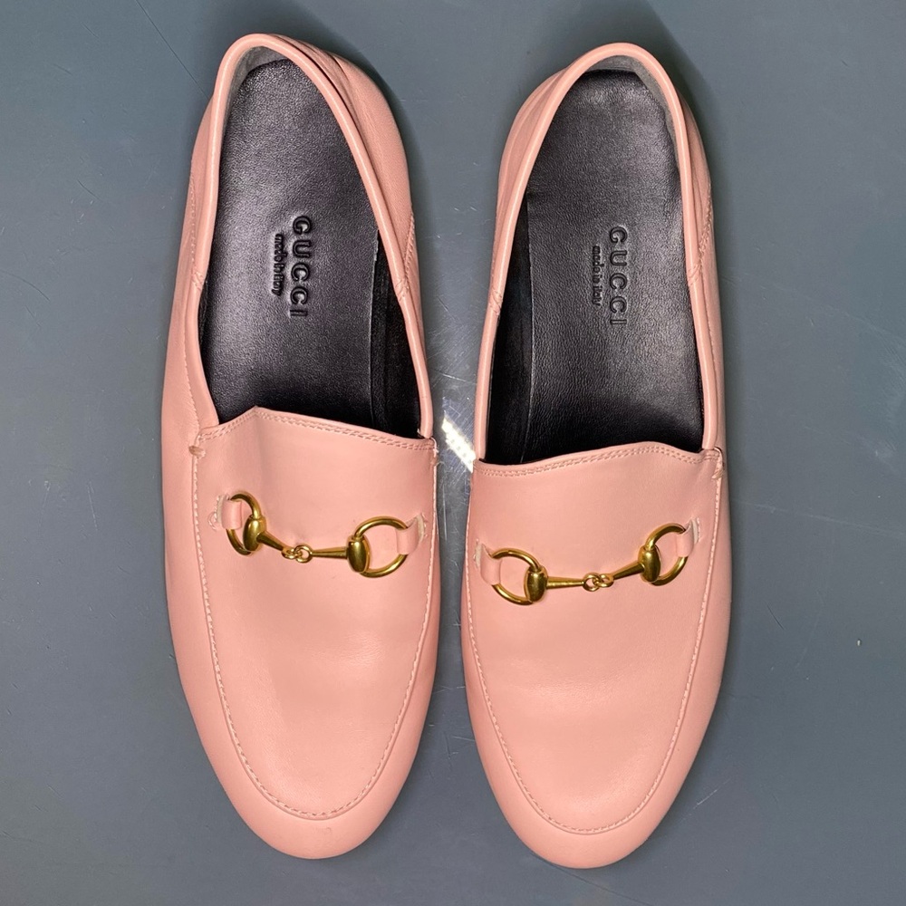 Gucci convertible Pink Brixton Leather loafers Size 37 - Picture 2 of 9